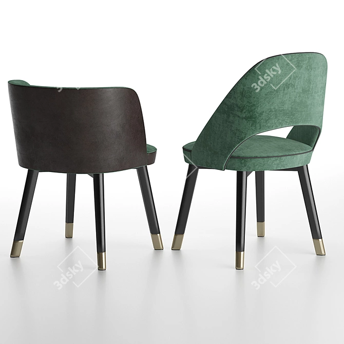 Colette & Romeo: Elegant Armchair and Table Set 3D model image 5