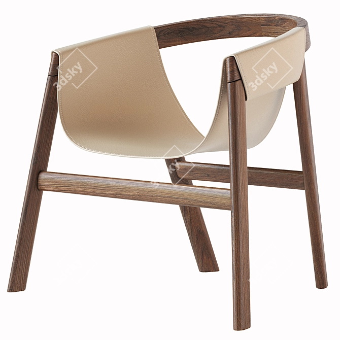 D'Artagnan Lounge Chair: Timeless Elegance for Ultimate Comfort! 3D model image 1