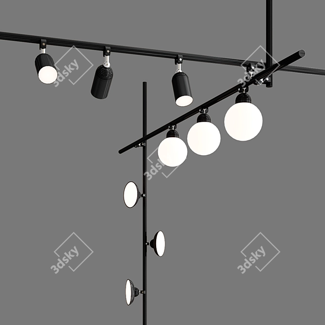 Sleek and Stylish Freeline Pendant 3D model image 1