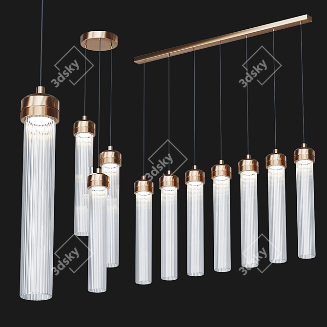 Sparkling Barrel - Elegant LED Lamp 3D model image 2