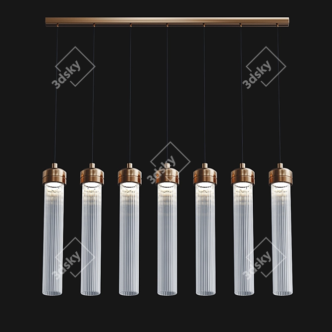 Sparkling Barrel - Elegant LED Lamp 3D model image 3