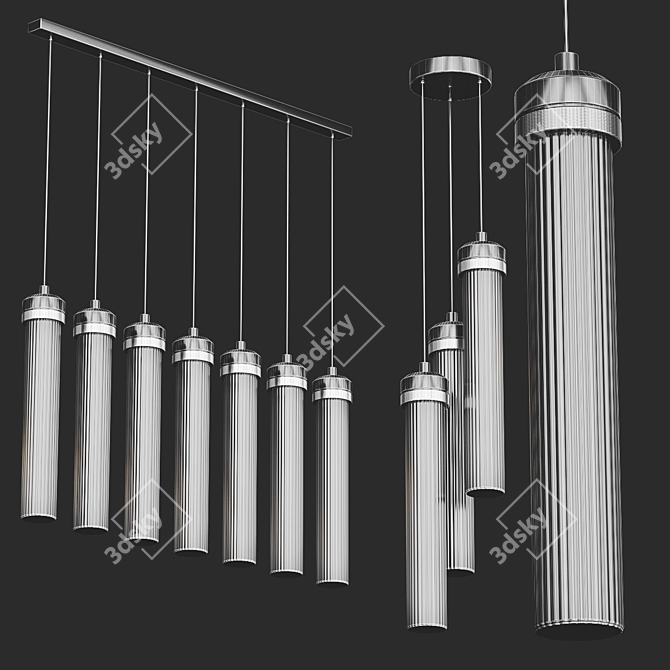 Sparkling Barrel - Elegant LED Lamp 3D model image 4