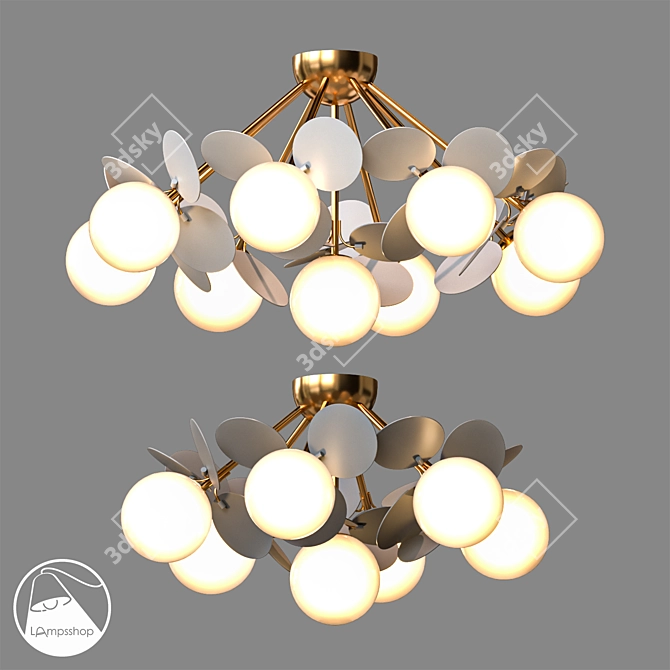 Lauren Сeiling Chandelier: Elegant & Stylish 3D model image 1