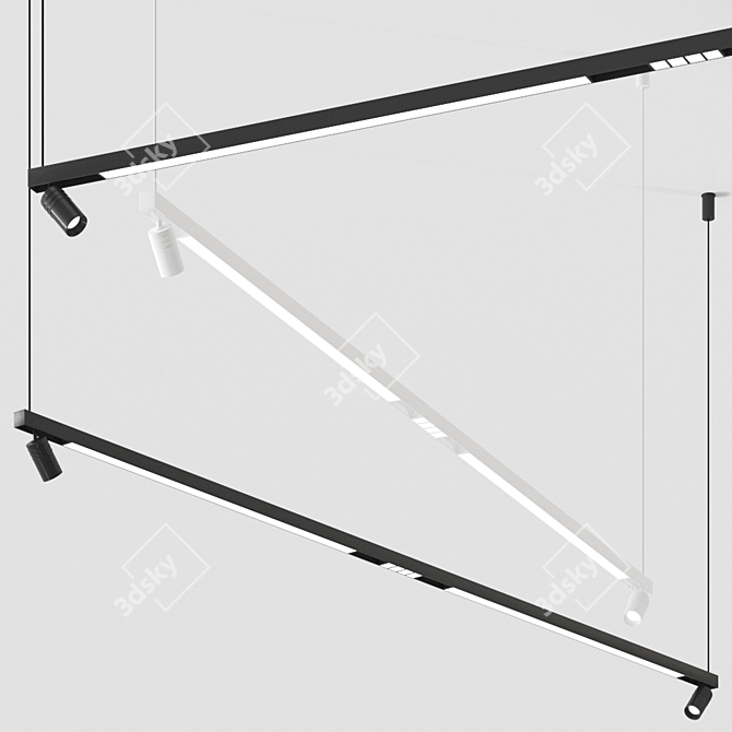 Sleek Metal Pendant Lamp: Armonia S by DGA 3D model image 1