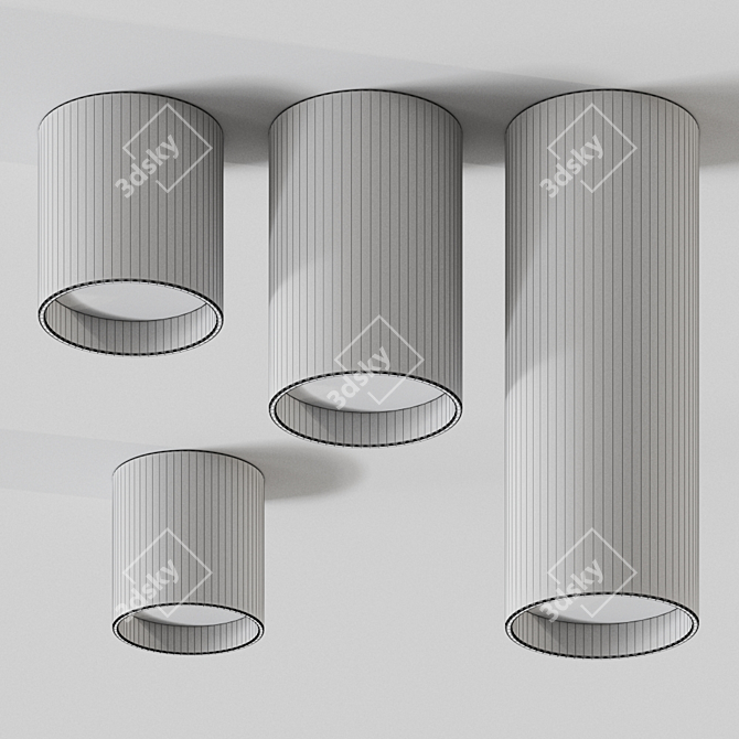 Modular Arch Ceiling Light 3D model image 2