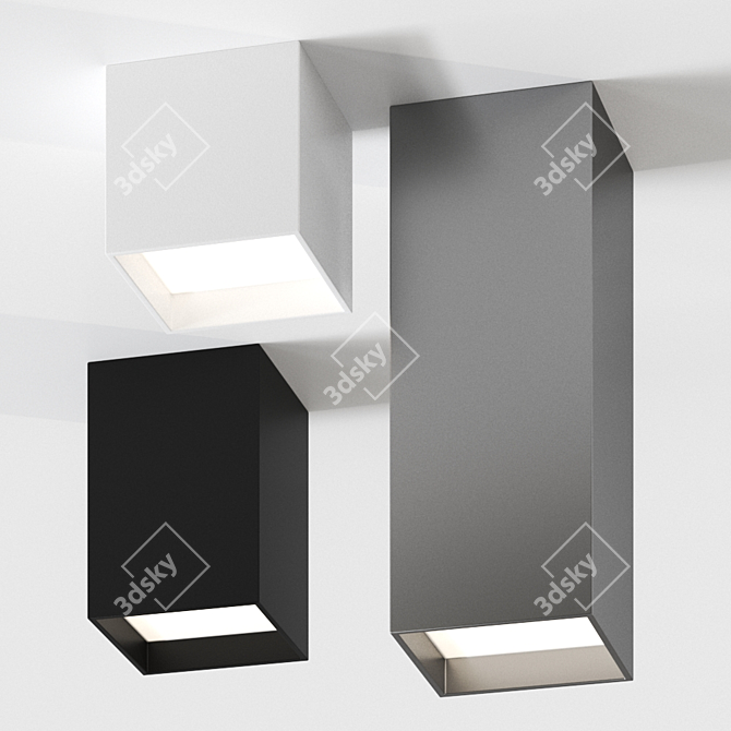 Simon Arch Surface Square Modular Ceiling Light 3D model image 1