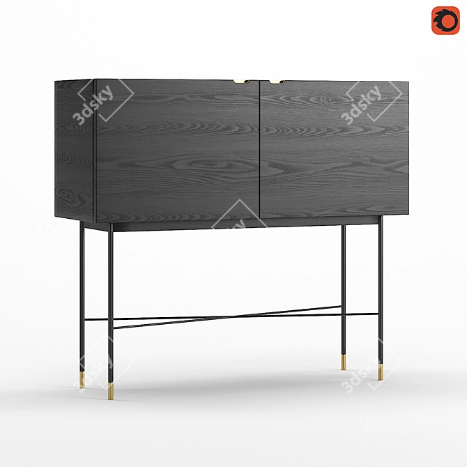 HubscH Modern Dresser 3D model image 6