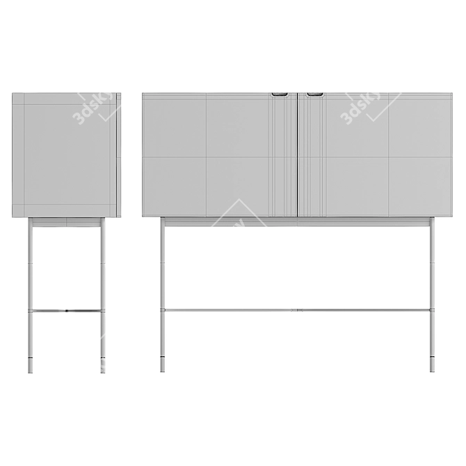 HubscH Modern Dresser 3D model image 16