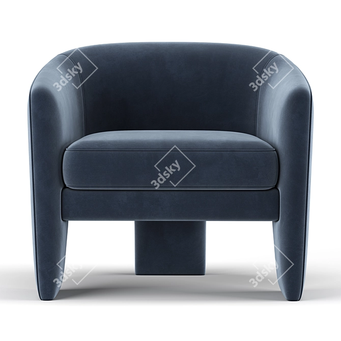 Effie Tripod Armchair: Sleek and Stylish Design 3D model image 3