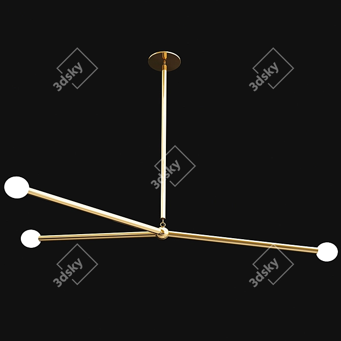 Elevate Your Space: Arrow Chandelier 3D model image 1