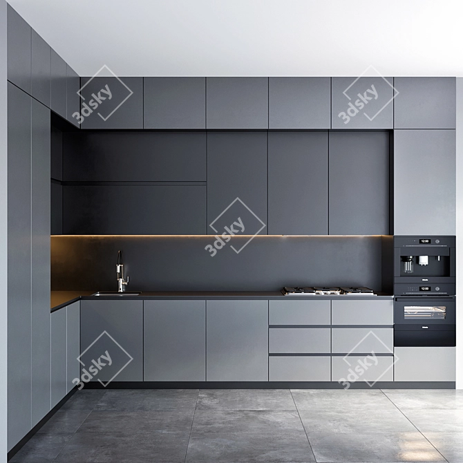 Miele 300cm Kitchen Set 3D model image 1