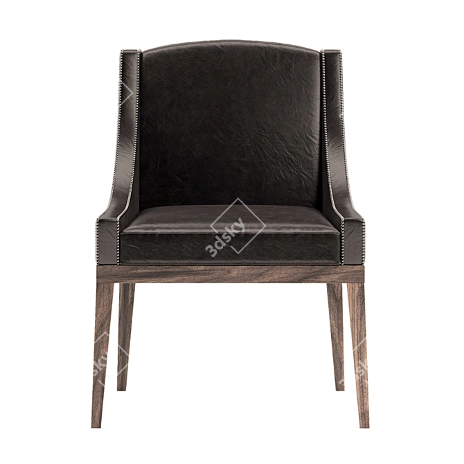 Luxury Stud Accent Chair | Ready-to-Render Model 3D model image 3