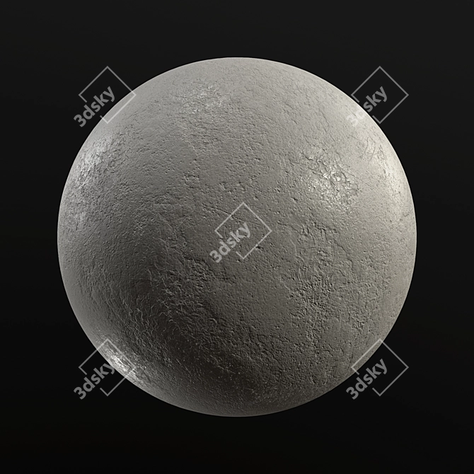 Decorative Concrete Plaster: Seamless Textures & PBR Material 3D model image 2