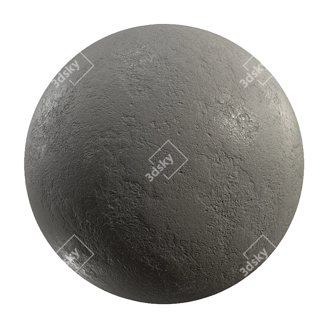 Decorative Concrete Plaster: Seamless Textures & PBR Material 3D model image 5