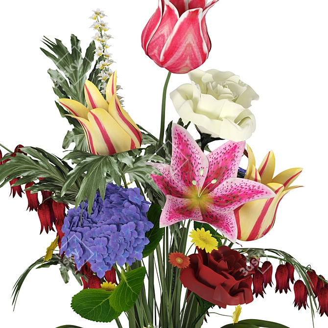 Spline-Edit Poly Flower Vase 3D model image 2