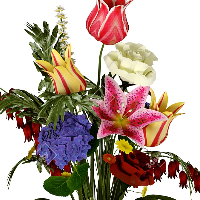 Spline-Edit Poly Flower Vase 3D model image 6