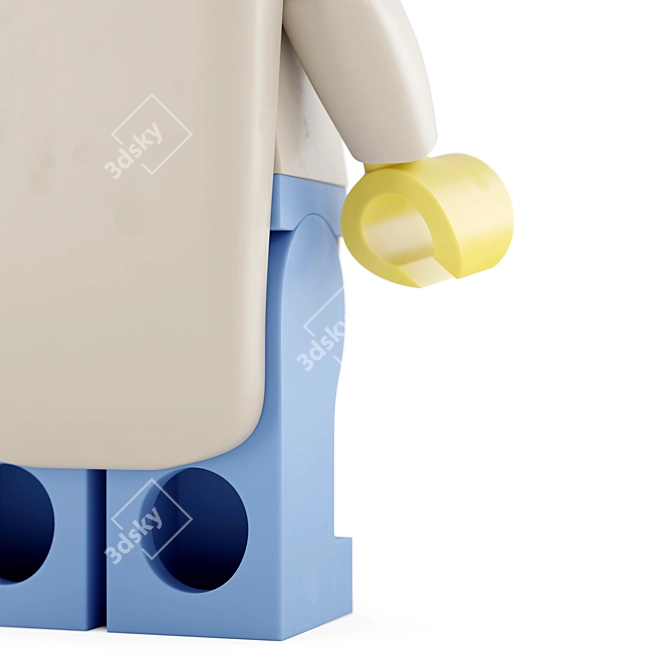 Giant Lego Sausage Man Figurine 3D model image 5