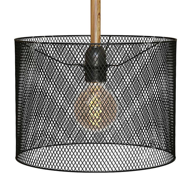 Modern Lucide Baskett Chandelier: Elegant Edison Lighting 3D model image 5