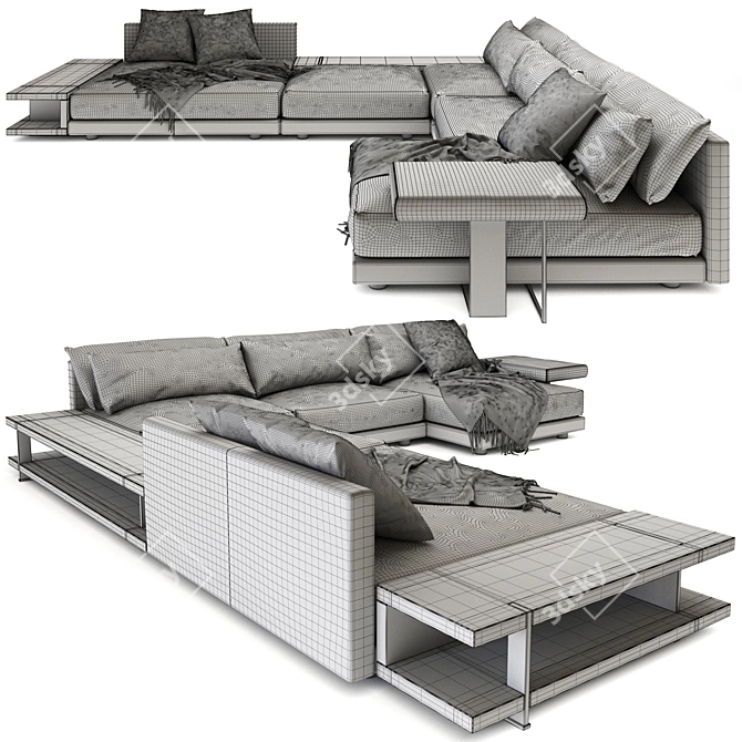 Bristol Poliform Sofa: Elegant and Spacious 3D model image 4