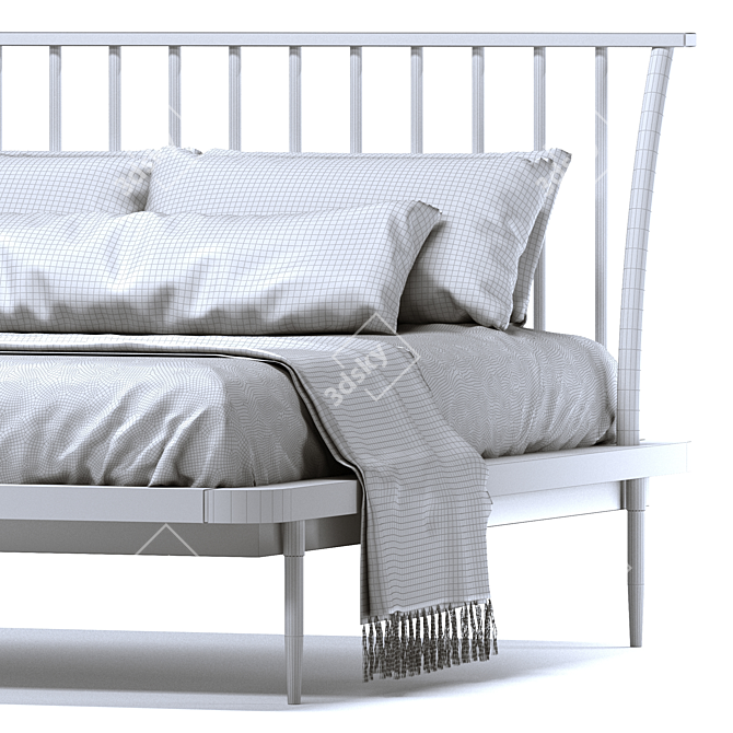 Modern Mid Bed 3D model image 3