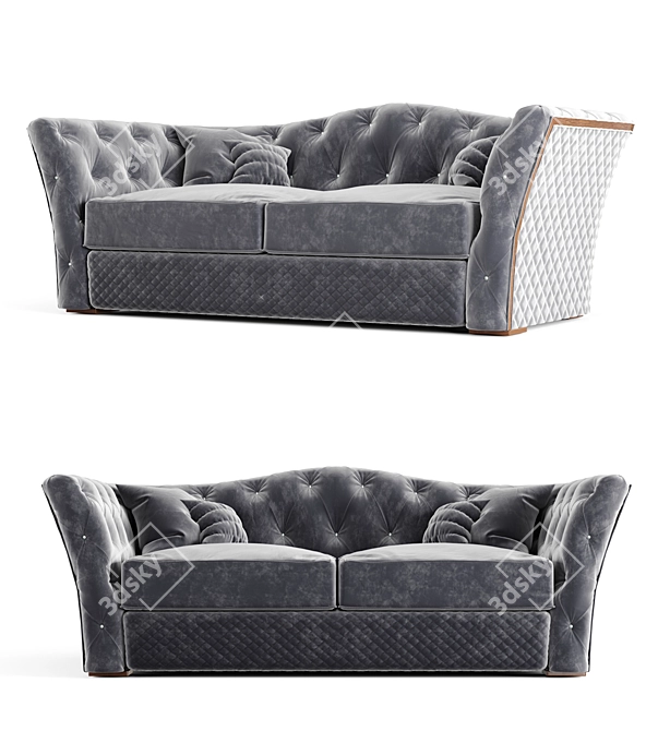 Golden Comfort Sofa 3D model image 1
