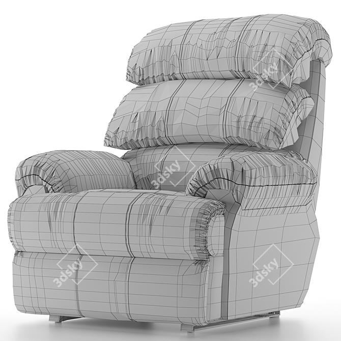 Comfy Recliner Sofa: Single Seater 3D model image 5