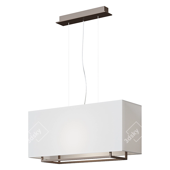 Elegant Brown Vesper Chandelier 3D model image 1