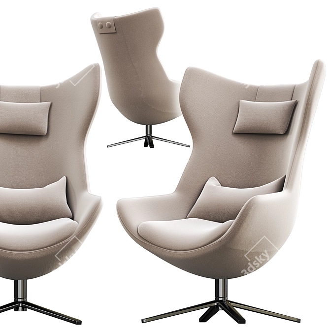 B&B Italia Metropolitan Armchair 3D model image 3