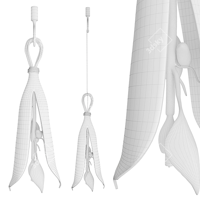 KOROLEK Pendant Lamp: Sleek and Adjustable 3D model image 4