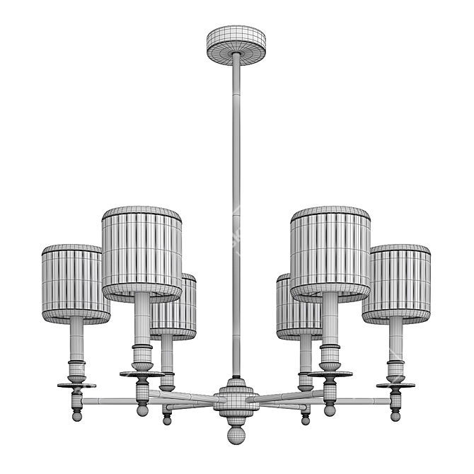 Elegant Palmer Chandelier 3D model image 2