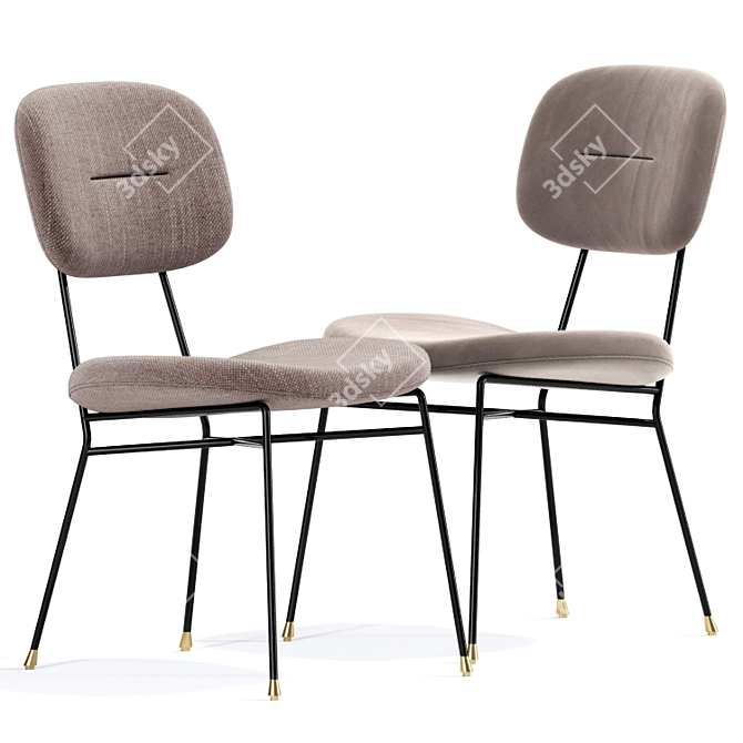 Modern Abner Dining Chair 3D model image 2