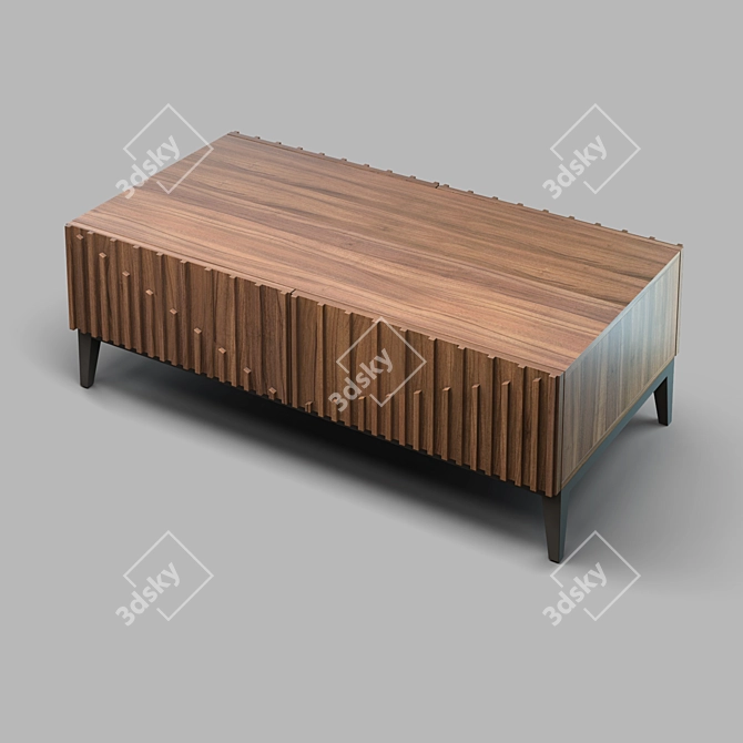 MENORCA Coffee Table: Elegant Walnut Finish 3D model image 1