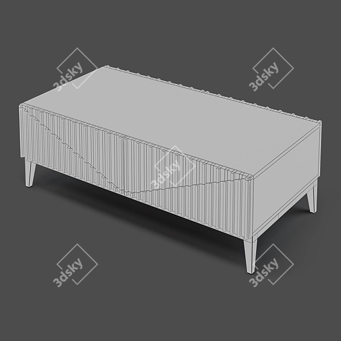 MENORCA Coffee Table: Elegant Walnut Finish 3D model image 5