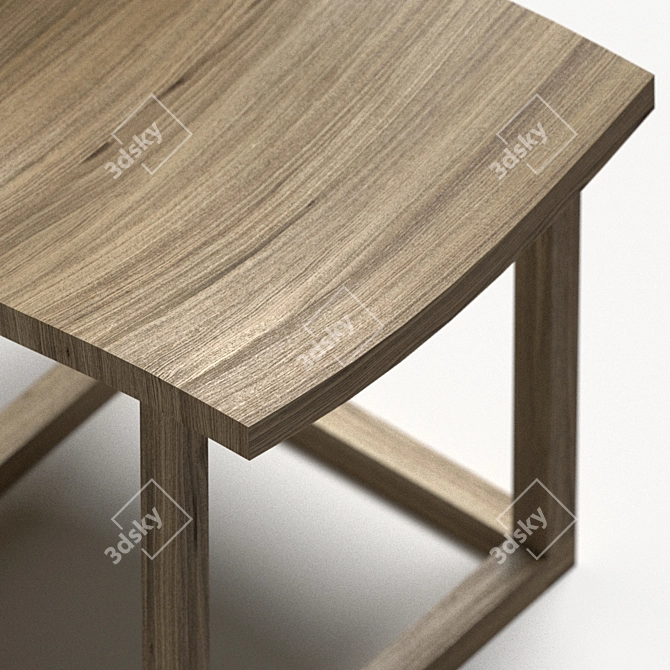 Delcourt Oak AIR Stool 3D model image 3