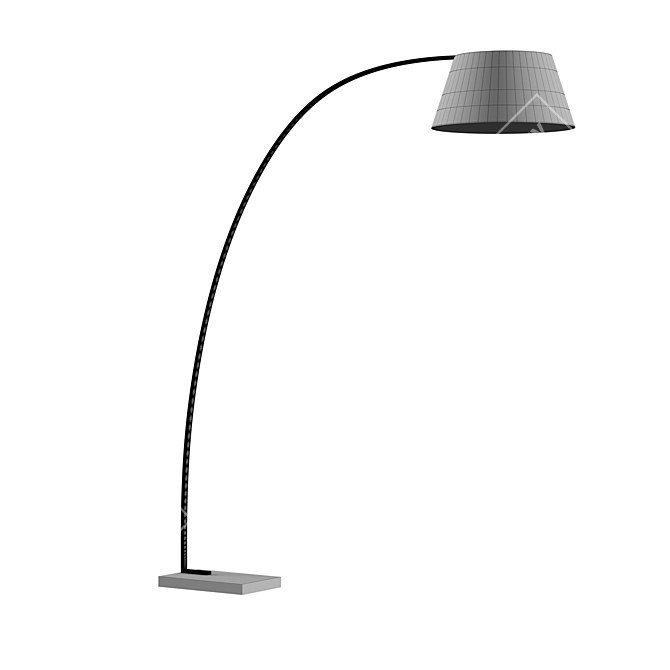 Chop Black Floor Lamp by La Forma 3D model image 2