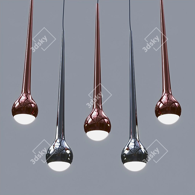 Modern Water Suspension Pendant 3D model image 1