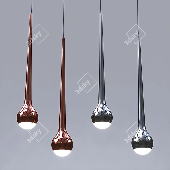 Modern Water Suspension Pendant 3D model image 2