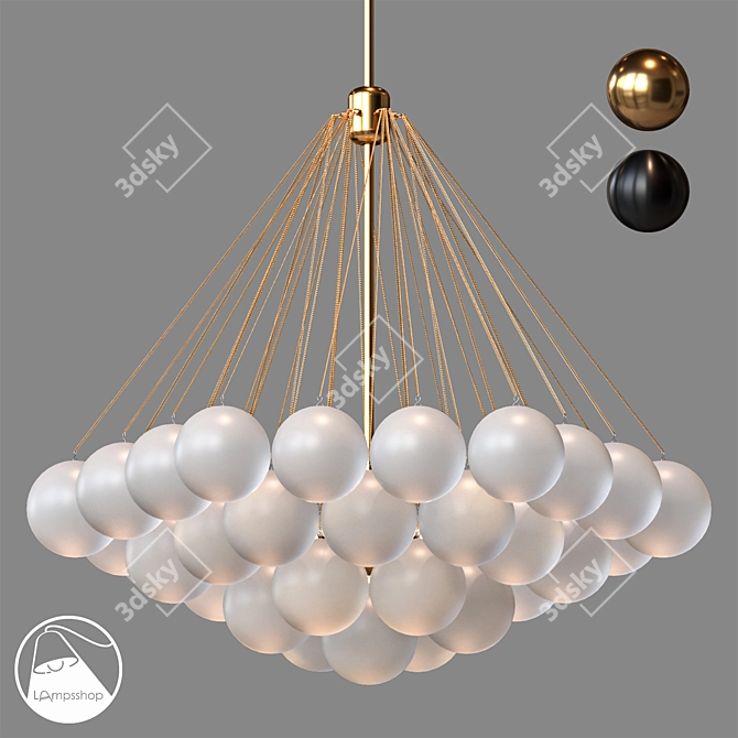 Elegant Bond Chandelier: Ø40/Ø80cm 3D model image 1