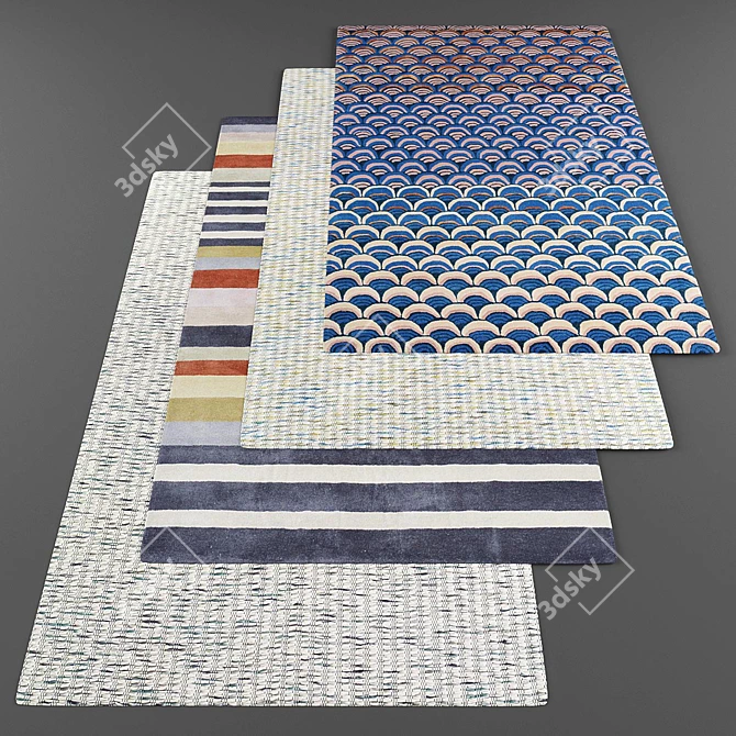 Modern Style Rugs Collection 3D model image 1