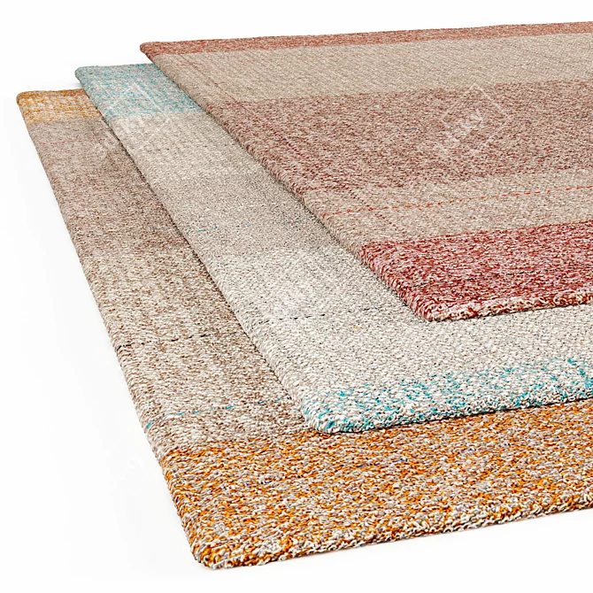 Elegant Mint Gabrielle Rug 3D model image 4