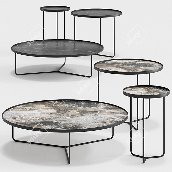 Sleek Billy Coffee Table by Cattelan Italia 3D model image 1