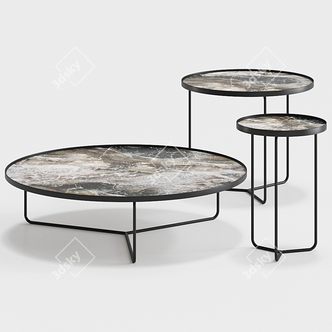 Sleek Billy Coffee Table by Cattelan Italia 3D model image 2