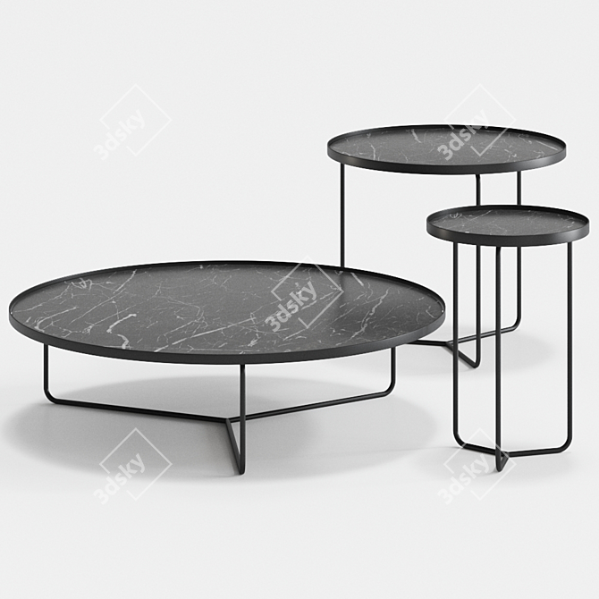 Sleek Billy Coffee Table by Cattelan Italia 3D model image 3