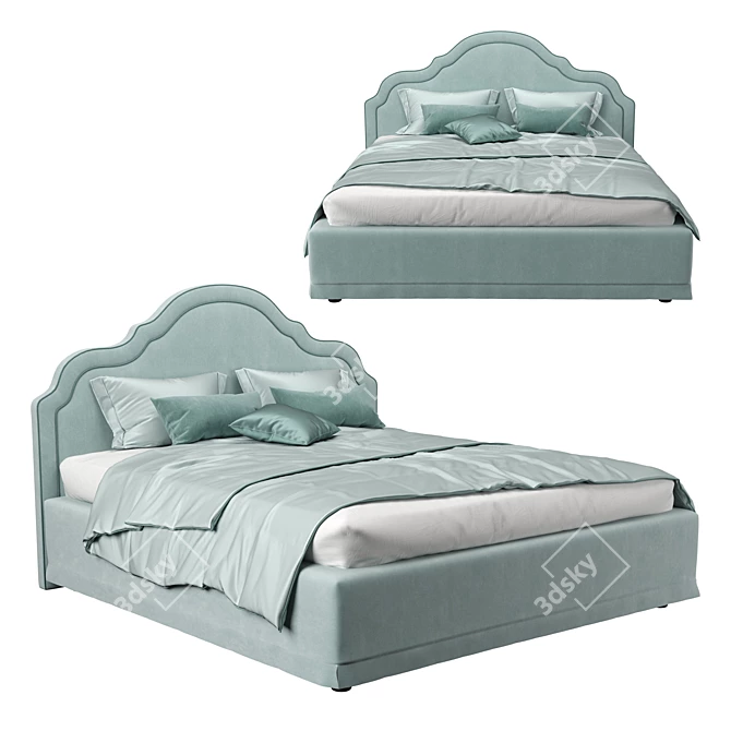 Elegant Astoria Bed - Perfect for Luxurious Comfort! 3D model image 1