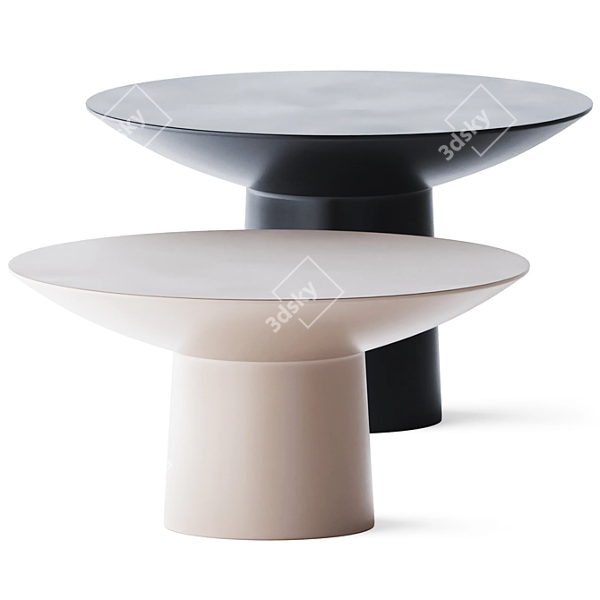 Contemporary Round Coffee Tables 3D model image 1