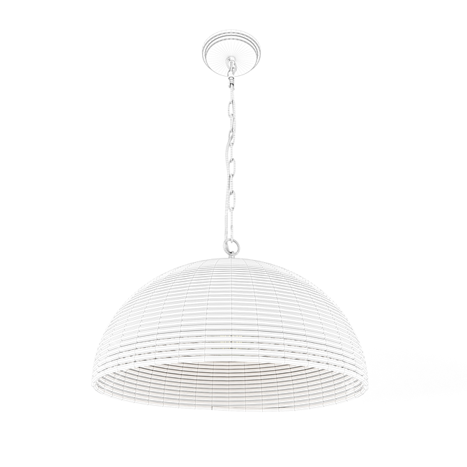 Lilou Rattan Pendant - Handcrafted Elegance for Your Space 3D model image 3