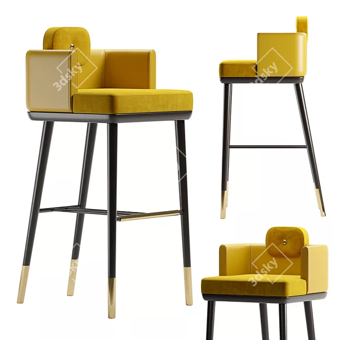 ASHBY Bar Chair: Elegant and Stylish Seating 3D model image 1