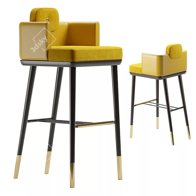 ASHBY Bar Chair: Elegant and Stylish Seating 3D model image 7