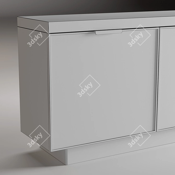 Elegant Drawer Set: 1850x360x700 3D model image 2