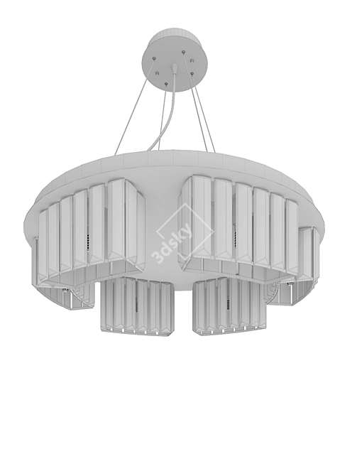 Modern Chrome Pendant Lamp 3D model image 5